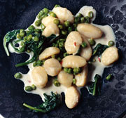Lemon Gnocchi with Spinach and Peas